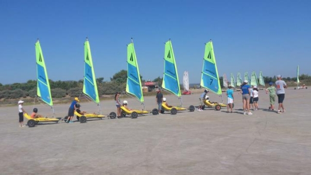 Char a Voile a la plage des Coussoules avec le CVCL